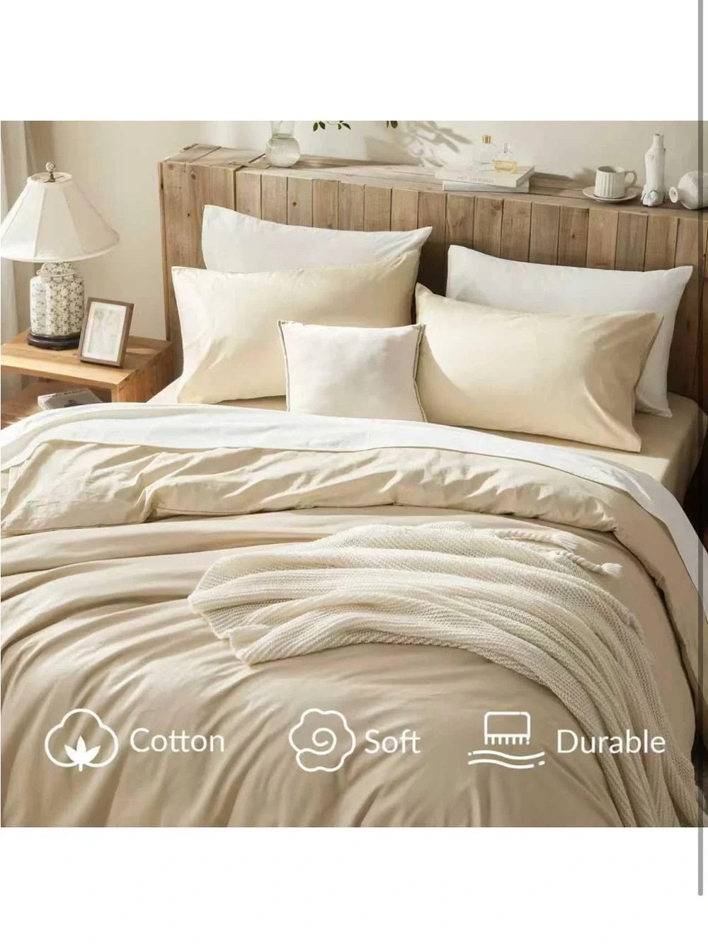 NEW 100% Egyptian Cotton Duvet Cover Set, 1600 Thread Count, Soft & Breathable